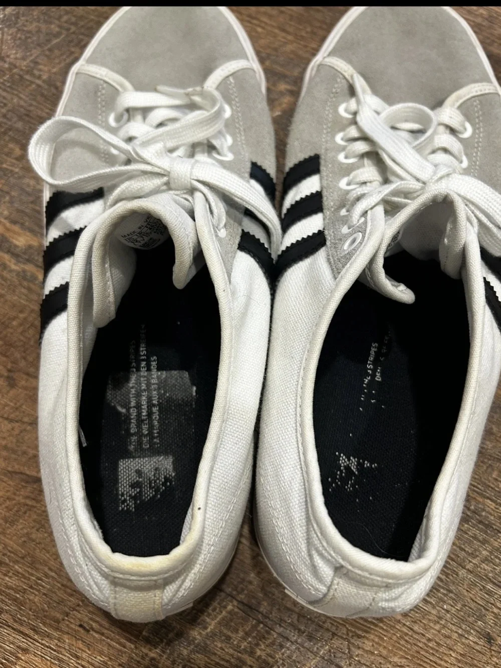Adidas Men’s Matchcourt RX Sneakers White/Grey Size 12 skateboarding shoes